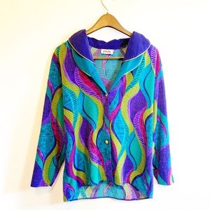 Jo Hardin Colorful Button up Blouse